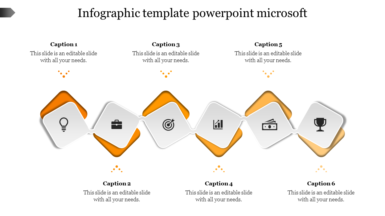 infographic template powerpoint microsoft-Orange